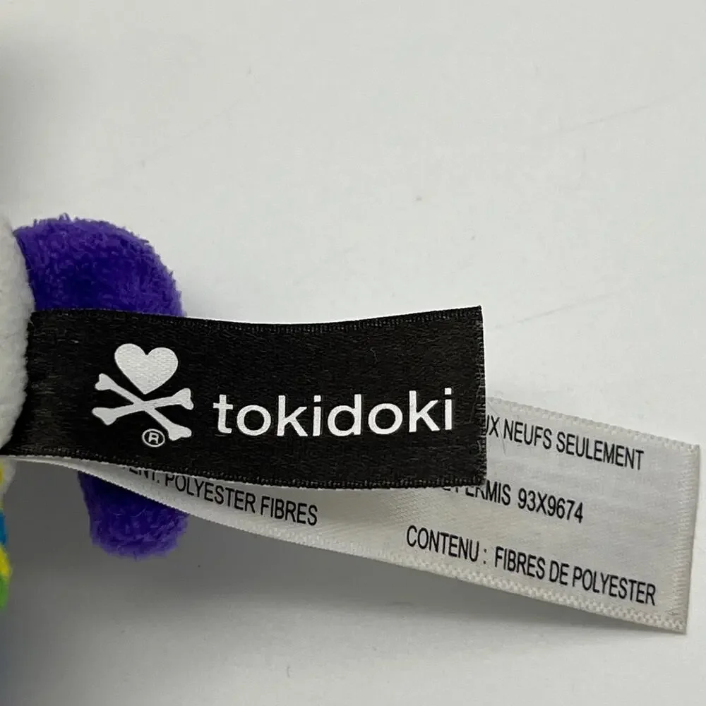 Lot of 2 Tokidoki Unicorn Plush Keychains Aurora World Bag Clip Keychain Purple